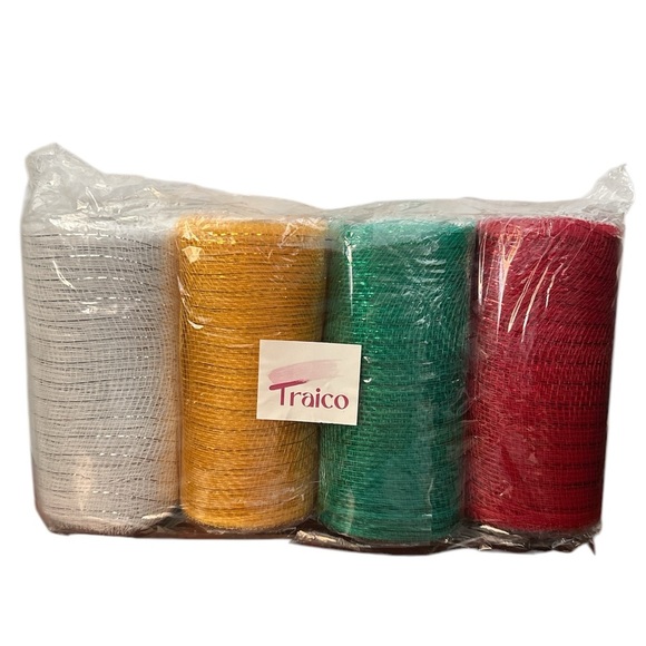 Holiday Deco Mesh Multi Color Ribbon Brand New - Picture 1 of 5